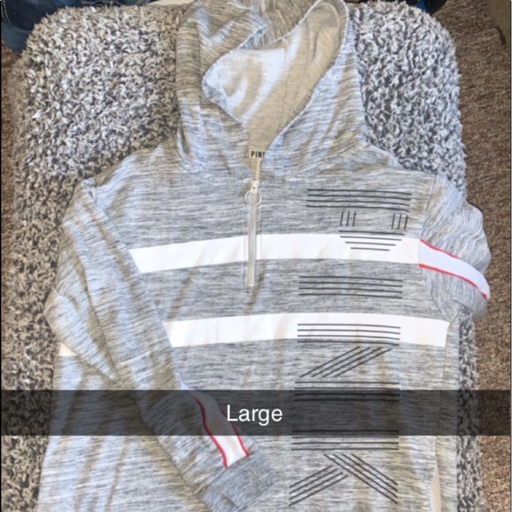 PINK 1/4 zip hoodie